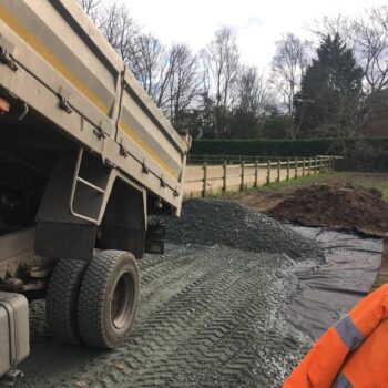 Aggregates being unloaded from our lorries